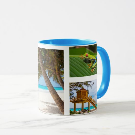 Exotische gevaccineerde fotocollage-koffie-Mok Mok (Voorkant rechts)