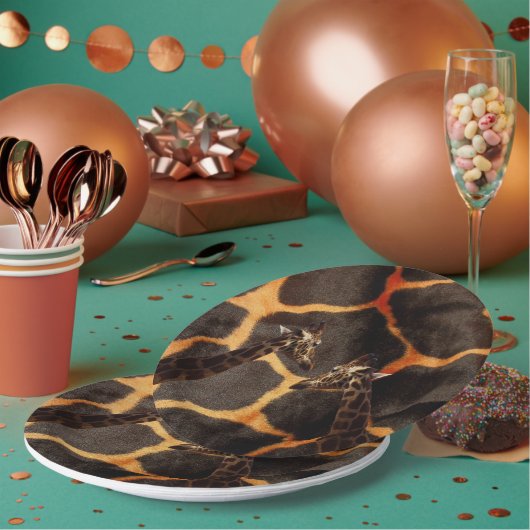 Exotische Giraffes: op een Giraffe met patronen Papieren Bordje (Multi)