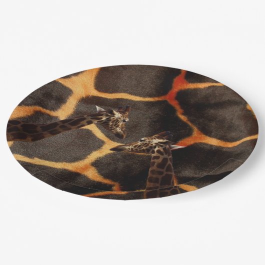 Exotische Giraffes: op een Giraffe met patronen Papieren Bordje (Gekanteld)