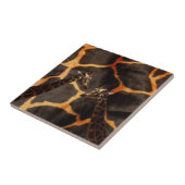 Exotische Giraffes: op een Giraffe met patronen Tegeltje (Zijkant)