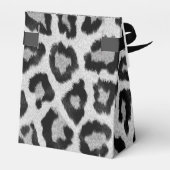 Exotische Glam Zilveren Leopard Verjaardag Geperso Bedankdoosjes (Achterkant)