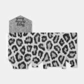 Exotische Glam Zilveren Leopard Verjaardag Geperso Bedankdoosjes (Uitgevouwen)