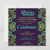 Exotische Godin Fabulous 40 Party Uitnodiging (Achterkant)