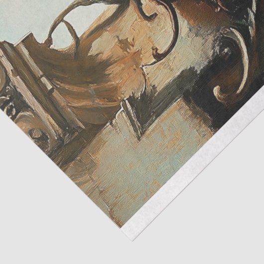 Exotische Gotische Gargoyle Rozen Parijse charme Tissuepapier (Detail)