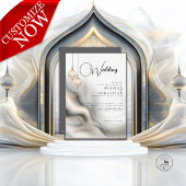 Exotische gouden houtskool Arabische flair Kaart