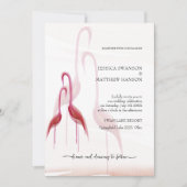 Exotische Gouden Roze Flamingo Kaart (Voorkant)