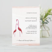 Exotische Gouden Roze Flamingo Kaart (Staand voorkant)