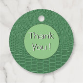 Exotische groene hagedis huid look Dank je Bedankjes Labels (Achterkant)