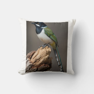 Exotische Groene Vlaamse Gaai Vogel Wildlife Fleec Kussen