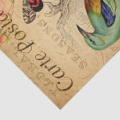  exotische groene vogel en vlinder Frans Tissuepapier (Detail)