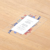 Exotische Hand Geschilderd Bloemen Transparante Hu Acryl Uitnodigingen (Laagn)