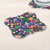 Exotische Hand Geschilderd Bloempatroon-48330 Kartonnen Onderzetters (Gekanteld)