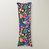 Exotische Hand Geschilderd Bloempatroon-48330 Lichaamskussen (Voorkant Verticaal)