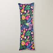 Exotische Hand Geschilderd Bloempatroon-48330 Lichaamskussen (Achterkant (Verticaal))