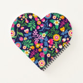 Exotische Hand Geschilderd Bloempatroon-48330 Notitieboek (Achterkant)