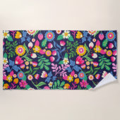 Exotische Hand Geschilderd Bloempatroon-48330 Strandlaken (Voorkant)