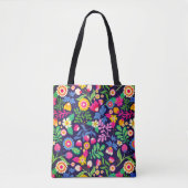 Exotische Hand Geschilderd Bloempatroon-48330 Tote Bag (Voorkant)