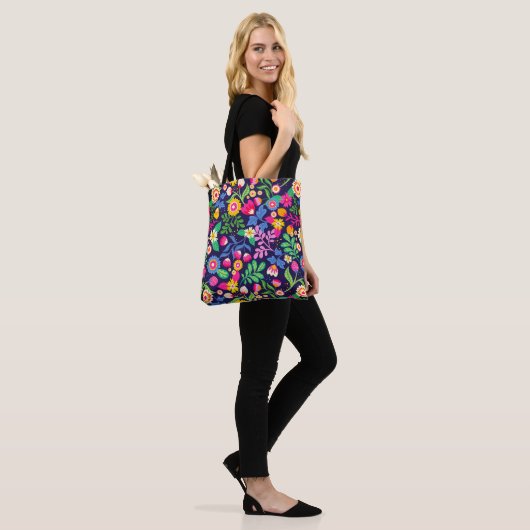 Exotische Hand Geschilderd Bloempatroon-48330 Tote Bag (Op model)