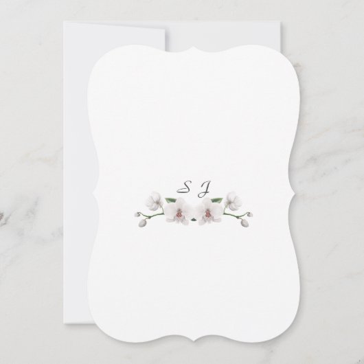 Exotische Hawaïaanse Witte Orchidee Bruids Thee Fe Kaart (Achterkant)