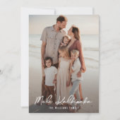 Exotische Hawaiiaanse Mele Kalikimaka Familiefoto Feestdagenkaart (Voorkant)