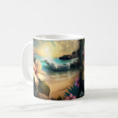 exotische Hawaiian Flowers Coffee Mok (Voorkant links)