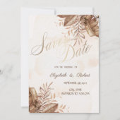 Exotische Herfst Bloemen Bewaar De Datum Save The Date (Voorkant)