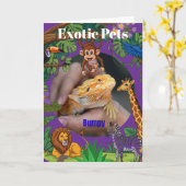 Exotische huisdieren kaart (Gele Bloem)