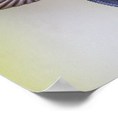 Exotische Hummingbird Voeding met Wings Open & Bee Poster (Hoek)