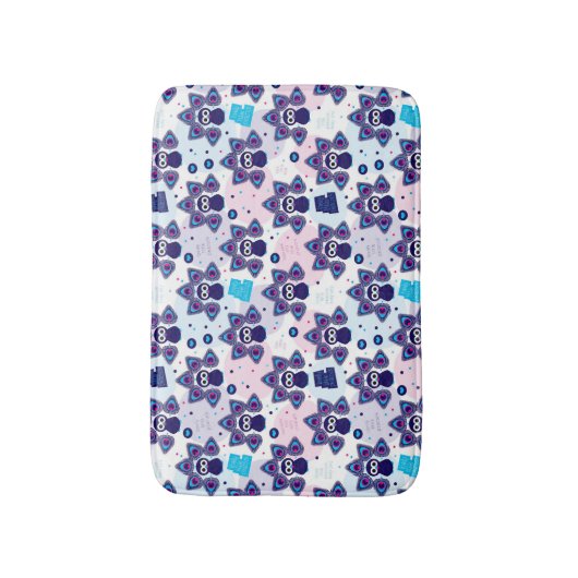 exotische india pauock patroon badmat (Voorkant Verticaal)