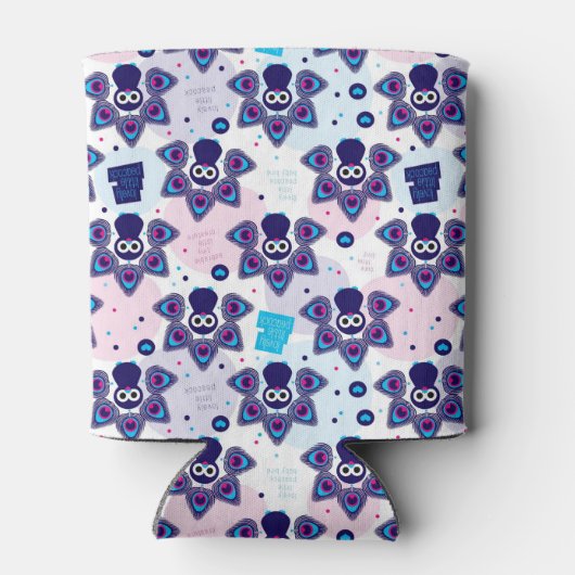 exotische india pauock patroon blikjeskoeler (Achterkant)