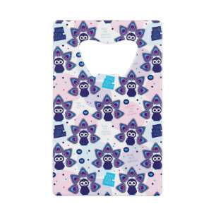 exotische india pauock patroon creditkaart flessenopener