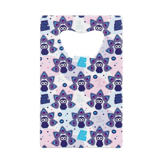 exotische india pauock patroon creditkaart flessenopener (Voorkant)