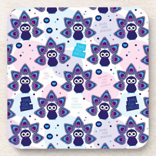 exotische india pauock patroon drankjes onderzetter (Voorkant)