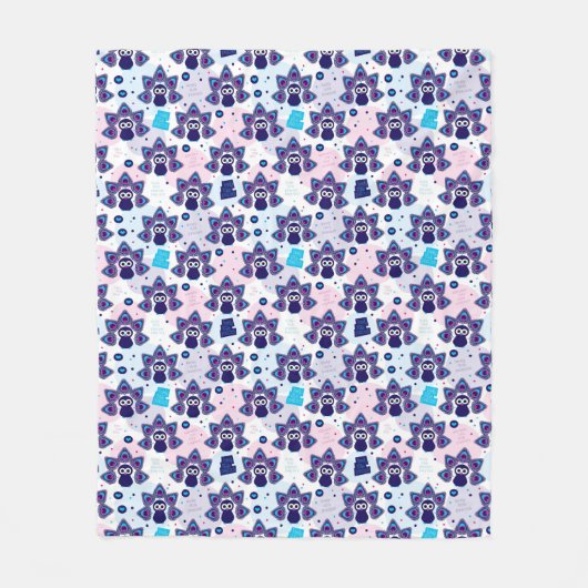 exotische india pauock patroon fleece deken (Voorkant)