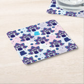 exotische india pauock patroon kartonnen onderzetters (Schuin)