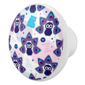 exotische india pauock patroon keramische knop (Rechts)