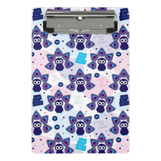 exotische india pauock patroon mini klembord (Voorkant)