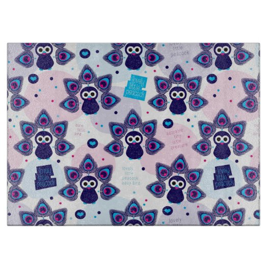 exotische india pauock patroon snijplank (Voorkant)