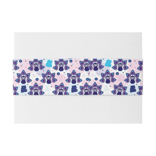 exotische india pauock patroon uitnodigingen wikkel (Achterkant Voorbeeld)