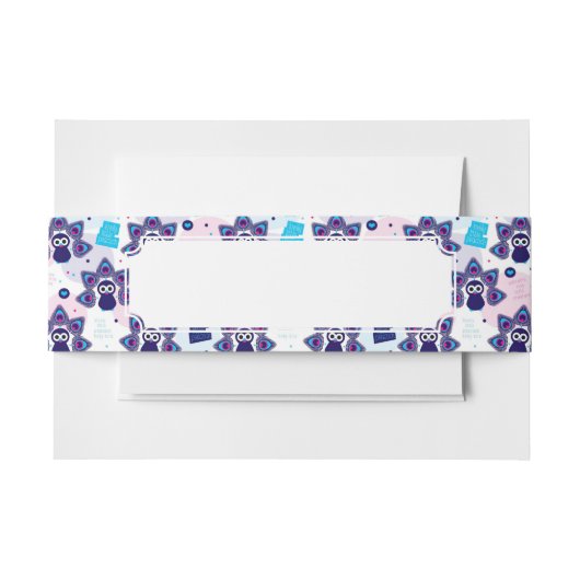 exotische india pauock patroon uitnodigingen wikkel (Voorkant Voorbeeld)