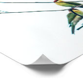 Exotische Indische kerala Bijen-Eater vogels op bi Poster (Hoek)