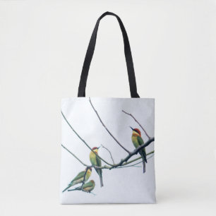 Exotische Indische kerala Bijen-Eater vogels op bi Tote Bag