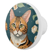 Exotische kat #8 Keramische trek Keramische Knop (Rechts)