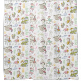 Exotische kerstdieren douchegordijn (Voorkant)