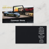 Exotische kleurige machine met zwarte strepen visitekaartje (Voorkant / Achterkant)