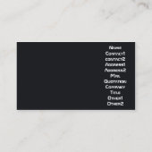 Exotische kleurige machine met zwarte strepen visitekaartje (Achterkant)