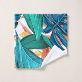 Exotische kleurige palmoverbladeren bad handdoek (Wasdoekje)