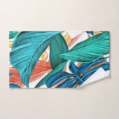 Exotische kleurige palmoverbladeren bad handdoek (Handdoek)