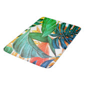 Exotische kleurige palmoverbladeren badmat (Gekanteld)