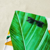 Exotische kleurige palmoverbladeren strandlaken (In situ)